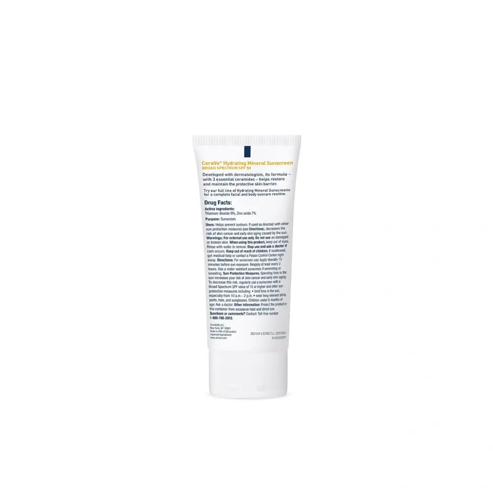 Cerave Hydrating Mineral Sunscreen SPF 50 Face Lotion 75ml