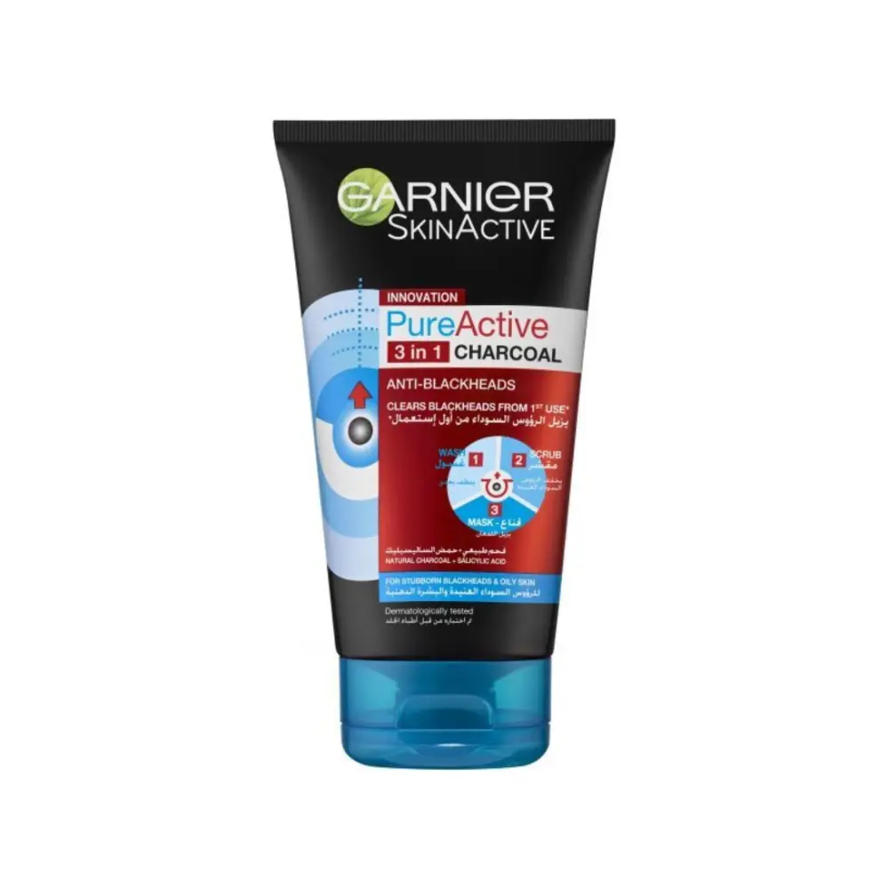 Garnier Skin Active Pure Active 3 In 1 Wash Scrub Mask Charcoal