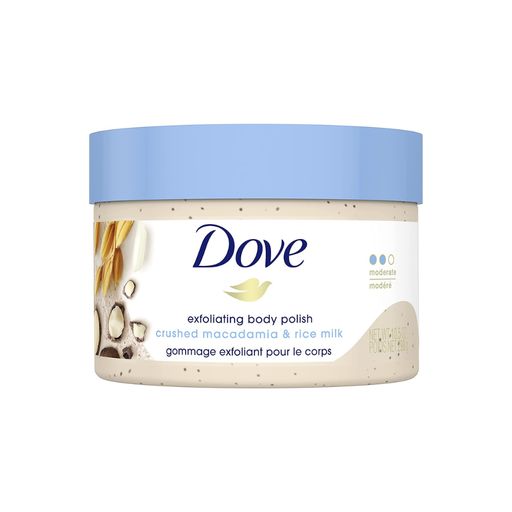 Dove Exfoliating Body Polish Crushed Macadamia & Rice Milk 298g