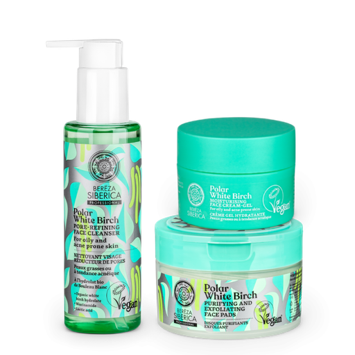 Natura Siberica Basic Acne Treatment Set for Oily Sensitive Skin