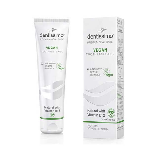 Dentissimo Vegan Toothpaste Natural With Vitamin B12 75Ml