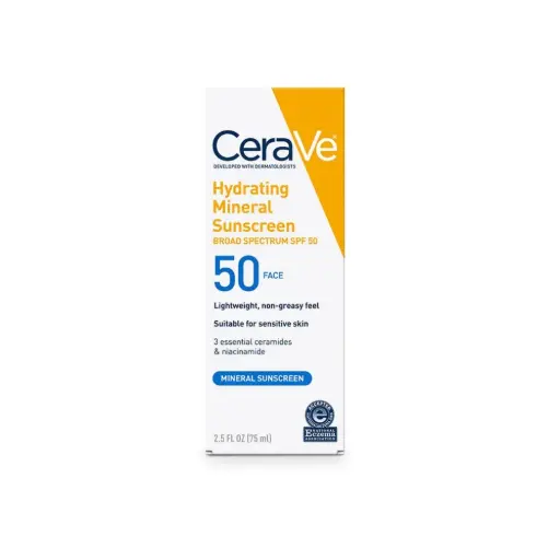Cerave Hydrating Mineral Sunscreen SPF 50 Face Lotion 75ml